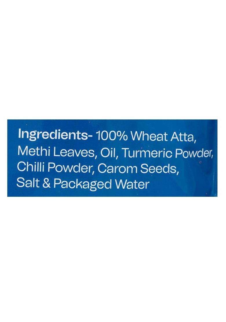 Superfills Flavored Methi Khakhra |Gujrati Indian Snacks |Healthy Wheat Crisps,Chai Time|Ready To Eat,Instant Snack |Buy 2,Get 5% Off|100% Natural Ingredient |Diet Friendly(360G, Pack Of 2) - Indya