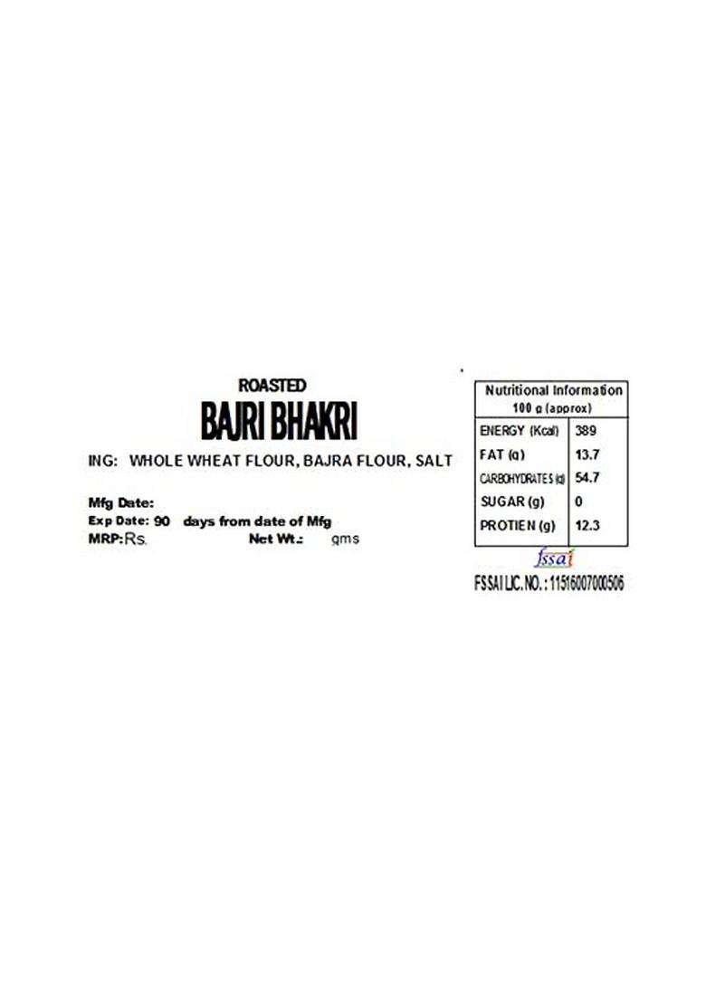 Haribhai Damodar Mithaiwala - Bajri Bhakhri 400 Gms 2 Packs Of 200 - Indya