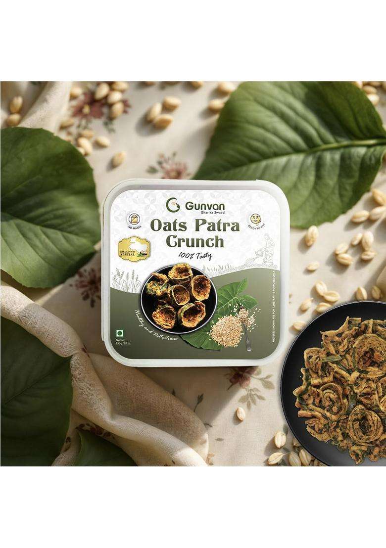 Gunvan Spicy Methi Bhakri Bites 180 Gm With Oats Patra Crunch 230 Crispy & Wholesome Snack | Fusion Of Traditional Nutritious Pack 2 - Indya
