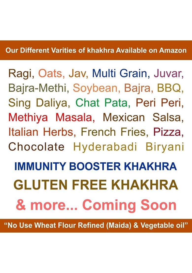 Wonder Taste Piri Tasty Khakhra Pack Of 4 (Each 200G) | No Maida Vegetable Oil Healthy And Yummy Bites Delicious Roasted Gujarati Snacks - Indya