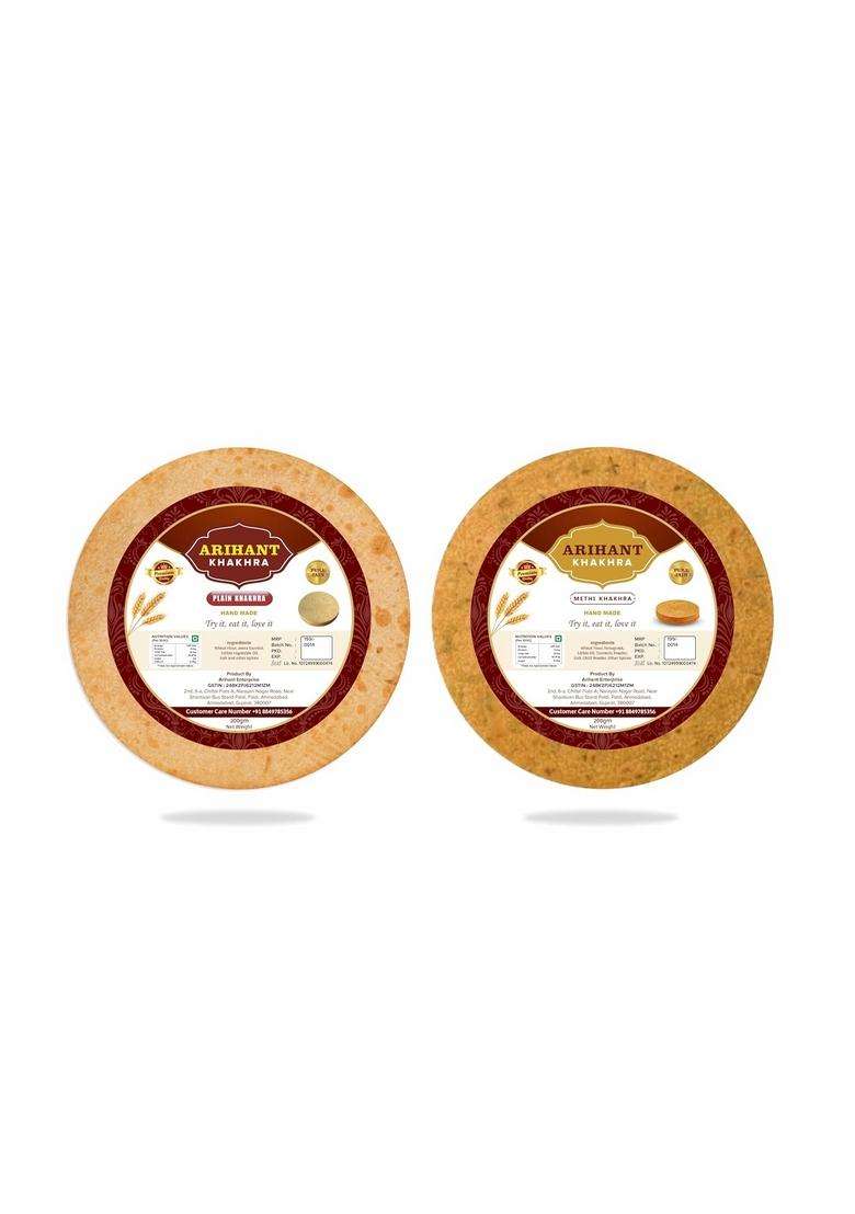Arihant Khakhra Plain And Methi Khakra By (200 Each) - Indya