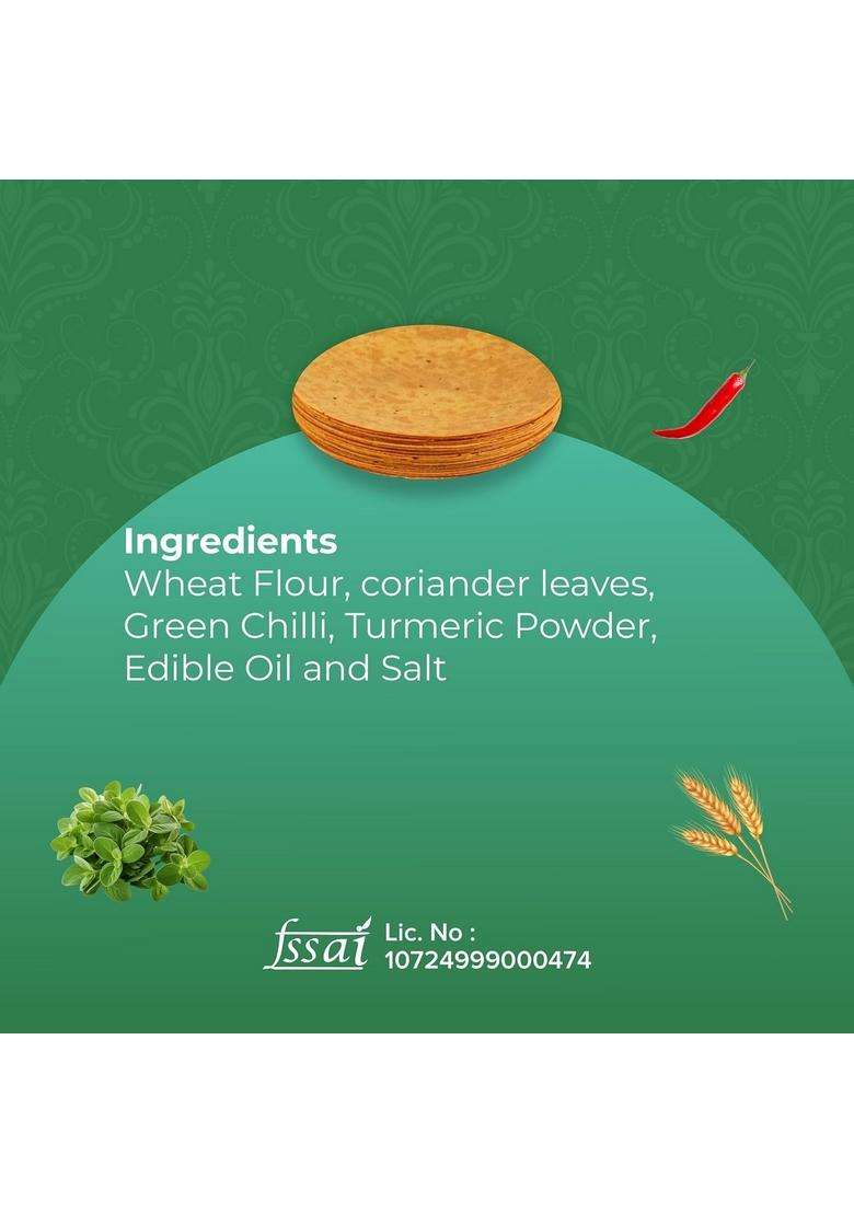 Arihant Khakhra Spicy Delight: Kothamir Marcha (500Gm) - Indya
