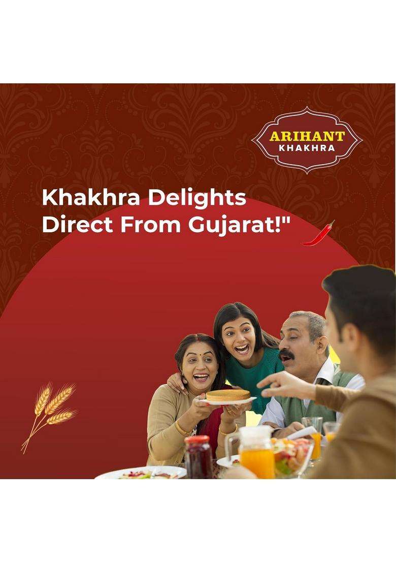 Arihant Khakhra Mouthwatering Plain - Well Baked, Roasted And Crispy (500Gm) - Indya