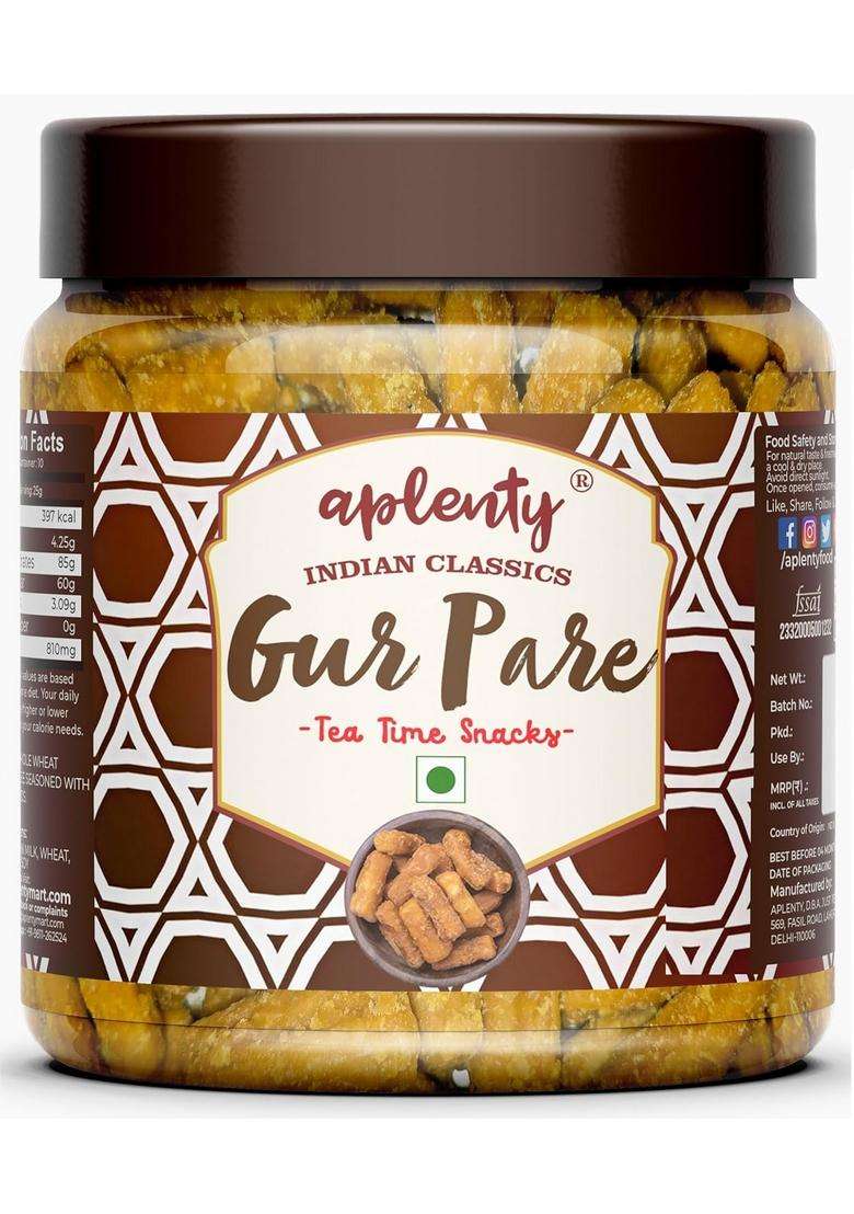 Youpick Aplenty Gur/Gud Pare | Jaggery Murukku Snack Gudd Ki Buniya Latha Gud Besan Paare/Sev 400G - Indya
