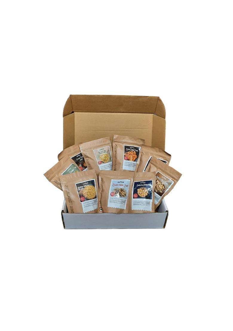 Evolve Celebration Gift Hamper - 10 Healthy Snacks For Kids, Adults, Gluten Free, High Protein, No Preservatives | Premium Box, Ideal Festive And Corporate Gifting - Indya