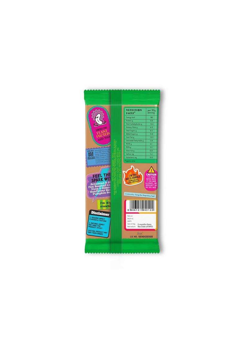 Wild Date Snack Bars | Cranberry, Cashew & Almond Gluten-Free With No Added Preservatives Ideal Post-Workout Pack Of 6, 240Gm - Indya