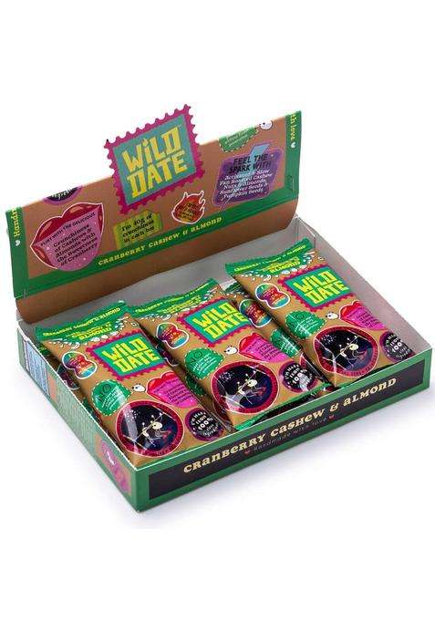 Wild Date Snack Bars | Cranberry, Cashew & Almond Gluten-Free With No Added Preservatives Ideal Post-Workout Pack Of 6, 240Gm