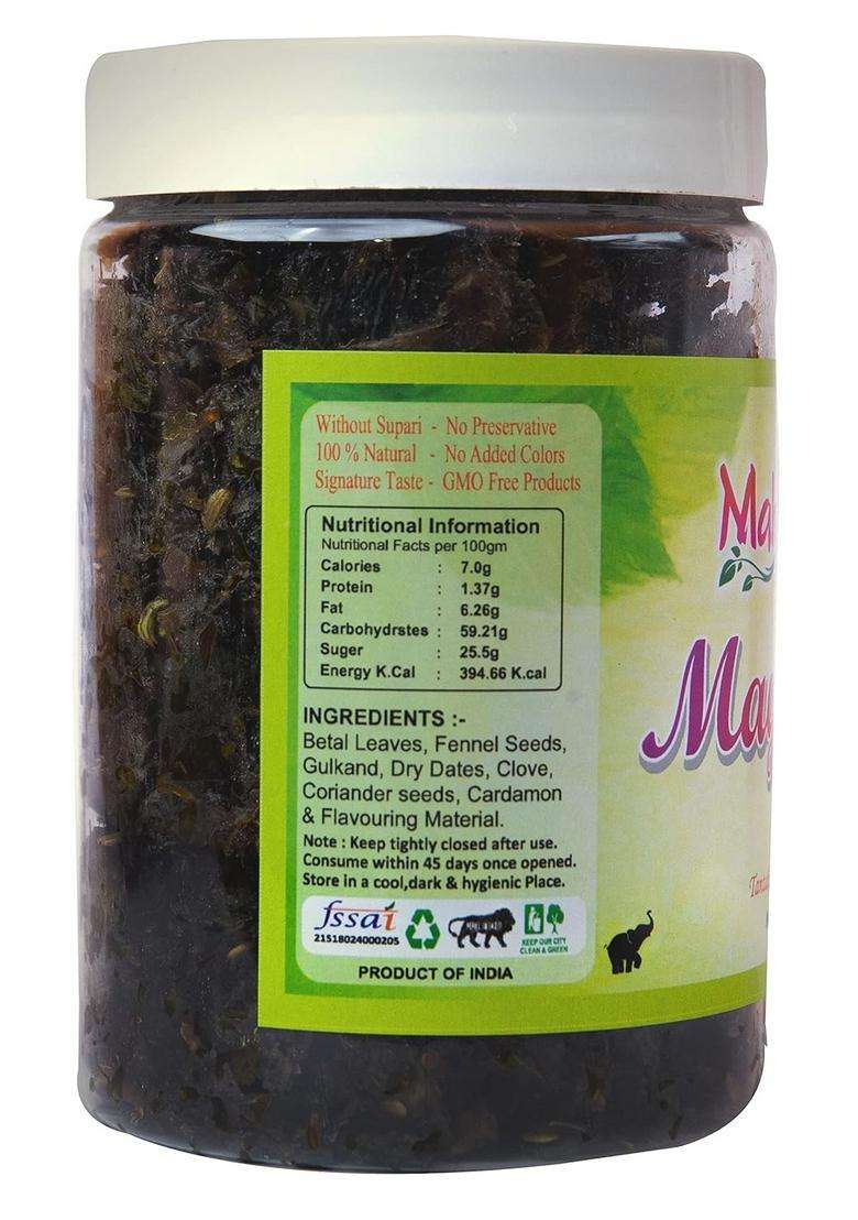Mahek Maghai Paan 270 Gm | Sweet Digestive Mukhwas Mouth Freshener After Meal Snacks Jar Of 1 - Indya