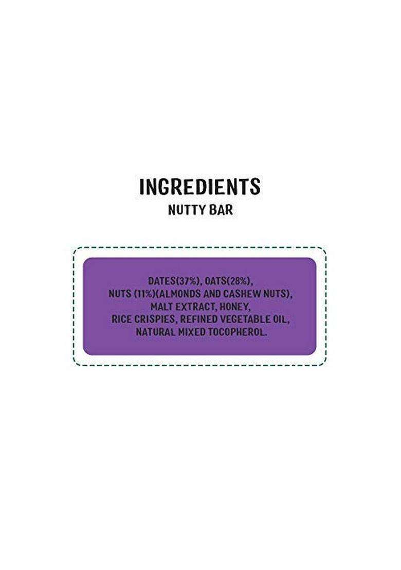 Timios Nutty Bar | Healthy Snack For Kids Natural Energy Food Product Toddlers Nutritious And Ready To Eat Children 4+ Years Pack Of 8 - Indya