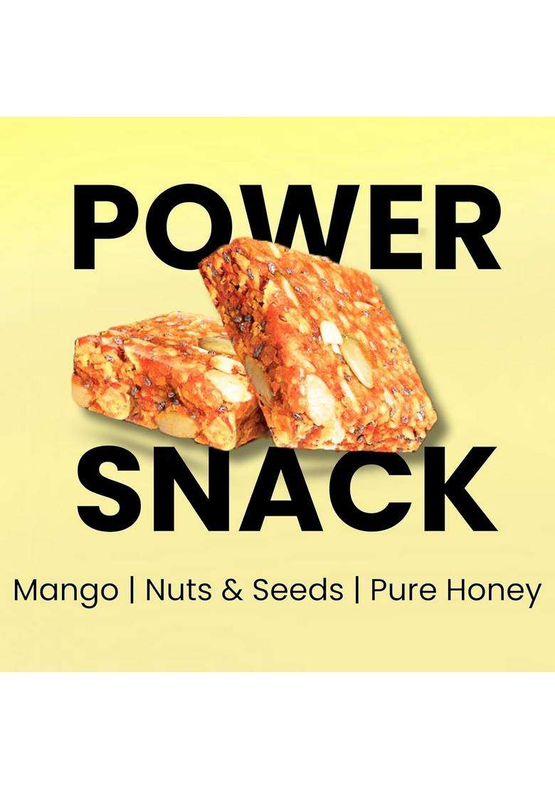 Eatopia Mango Chia Super Fruit Bites | Sugar Free Healthy Energy Bars No Preservatives & Refined Dry Fruits Protein Food Oats Honey, Nuts Seeds Pack Of 2 (5 Minis Per Box) - Indya