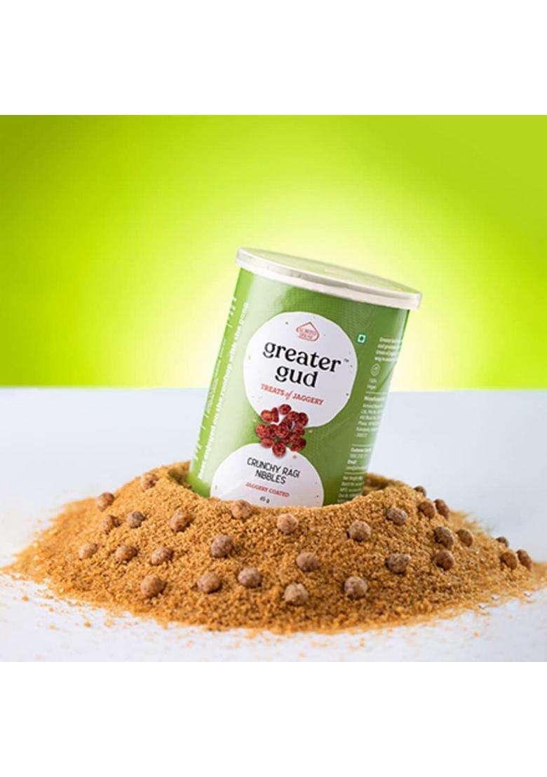 Almond House House- Greater Gud- Crunchy Ragi Nibbles - 65Gms(Pack Of 2) - Indya