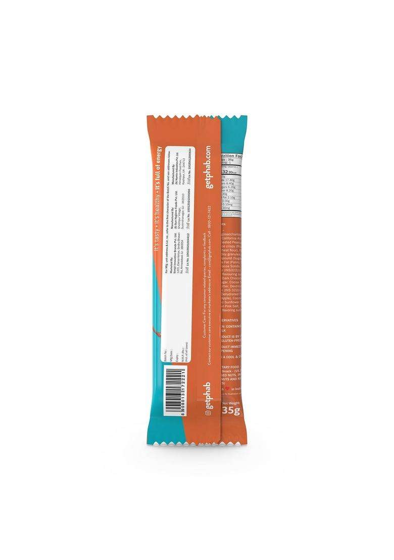 Phab Chocolate Almond 5G Protein Bar| Energy & Nutrition | High Fibre Gut-Friendly Sweetened With Honey,Trans Fat Free No Preservatives Loaded 21% Nuts Healthy Tasty (Pack Of 6 X 35G) - Indya