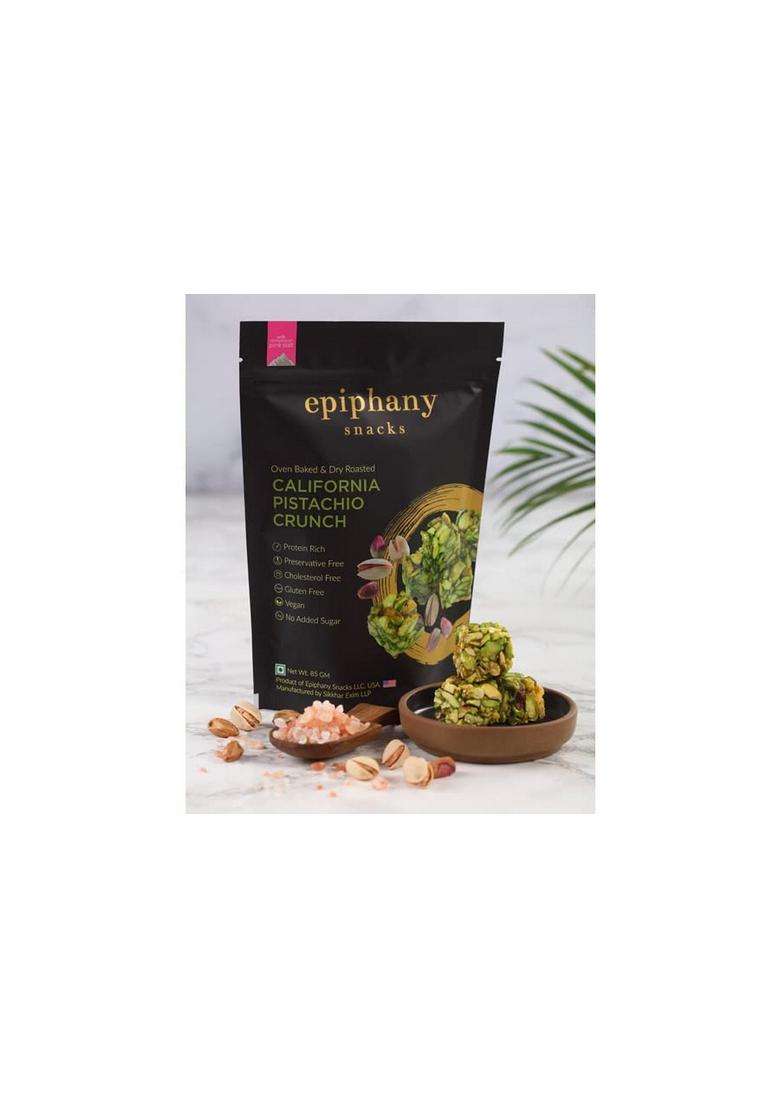 Epiphany Snacks Blueberry And Pistachio Protein Bar Dry Fruit Chikki Crunch Healthy & Tasty Almond Crisps With California No Added Sugar Pack Of 2 85 G Each) - Indya