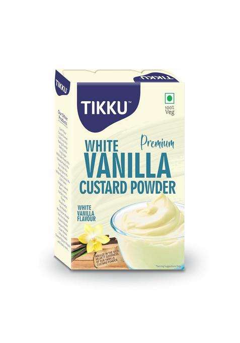 Tikku Premium White Vanila Custard Powder 100 G Box | Dessert Mix