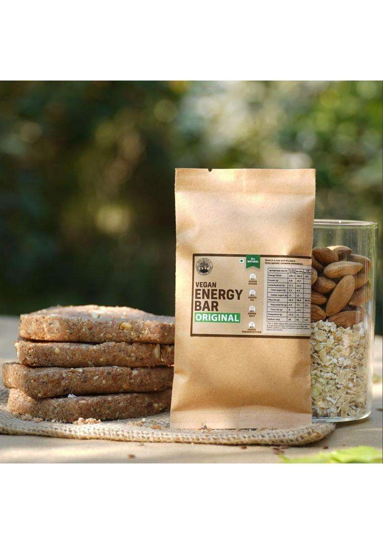 Peepal Farm Handmade Vegan Energy Bars Pack Of 6 (50G Each) | Original + Coconut Chocolate No Added Sugar Or Preservatives Artificial Flavours - Indya