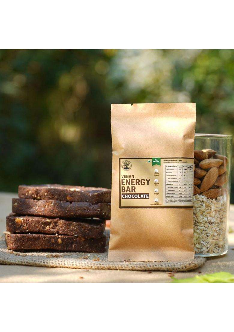 Peepal Farm Handmade Vegan Energy Bars Pack Of 6 (50G Each) | Original + Coconut Chocolate No Added Sugar Or Preservatives Artificial Flavours - Indya