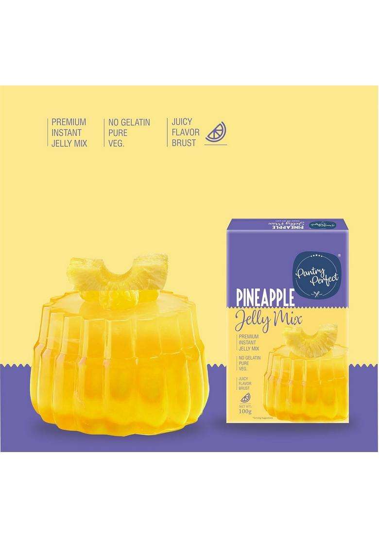 Pantry Perfect Pineapple Jelly Mix (100G) I Instant Crystal No Gelatin Easy To Prepare Used For Desserts, Beverages - Indya