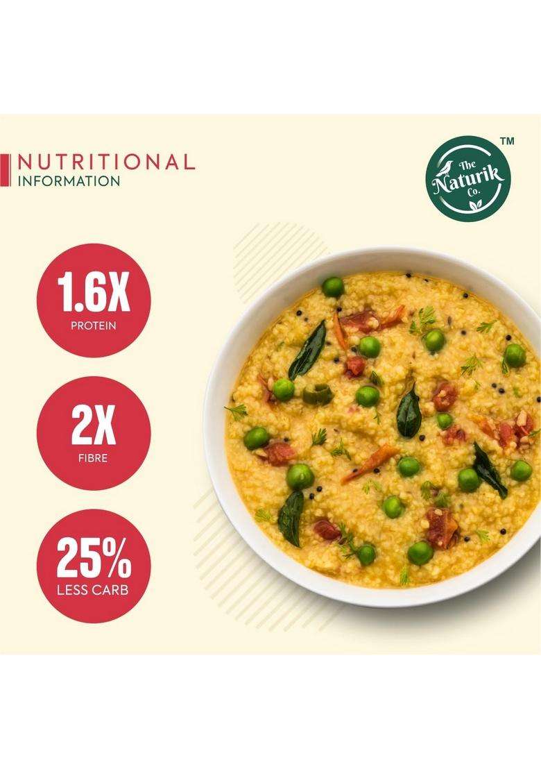 The Naturik Co Co. Masala Millet Khichdi 500G: Ready To Eat, High Protein, Gluten-Free, Vegan, Low Calorie And No Preservative | As Seen On Shark Tank - Indya