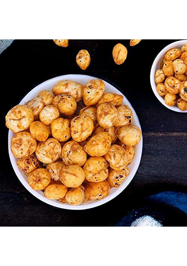 Evolve Gift Hamper Roasted Phool Makhana Combo, Healthy Foxnuts Snacks For Kids, Adults | Fiber Rich, Gluten Free |Cheese, Pudina, Sriracha, Tomato, Salt Pepper - Pack Of 5, 60G Each - Indya