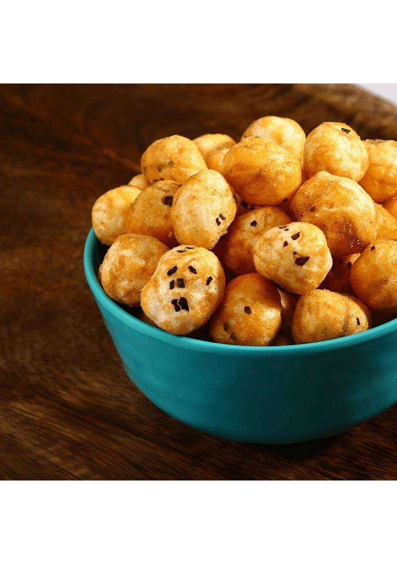 Evolve Gift Hamper Roasted Phool Makhana Combo, Healthy Foxnuts Snacks For Kids, Adults | Fiber Rich, Gluten Free |Cheese, Pudina, Sriracha, Tomato, Salt Pepper - Pack Of 5, 60G Each - Indya