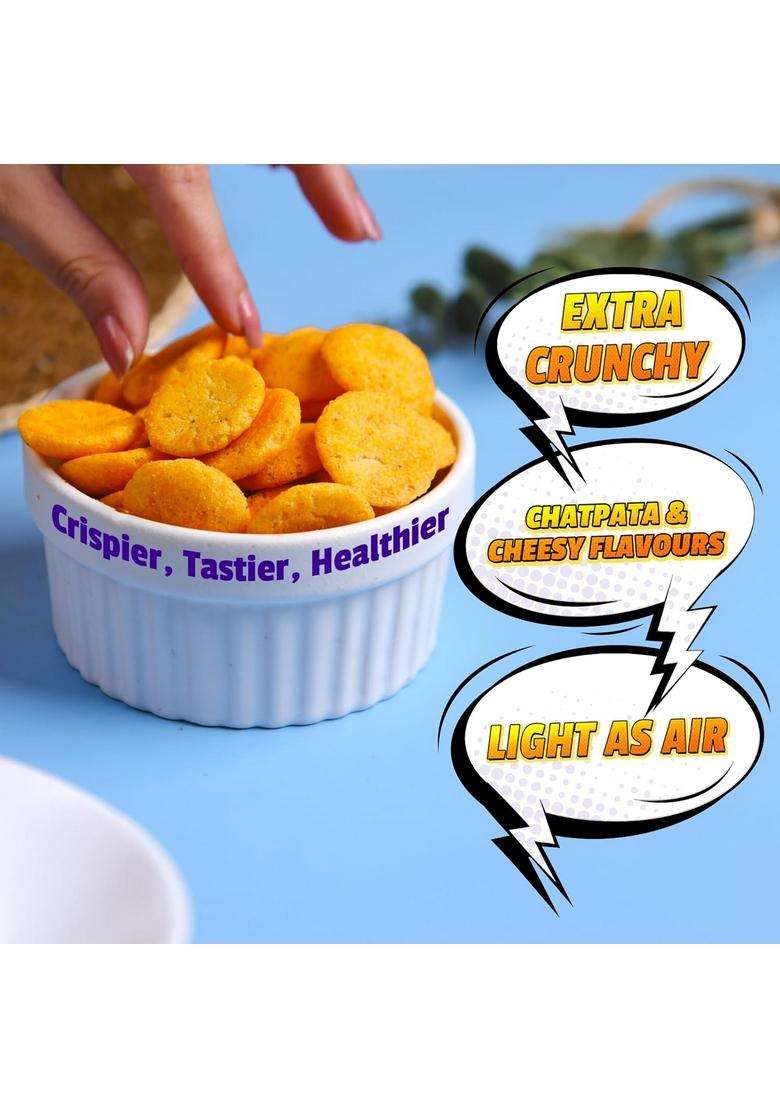 The Healthy Binge Chips And Namkeen | Shark Tank Featured Millet-Powered Snacks High Protein & Fibre No Palm Oil Baked, Not Fried For Adults Kids Ultimate Combo - Pack Of 10 - Indya