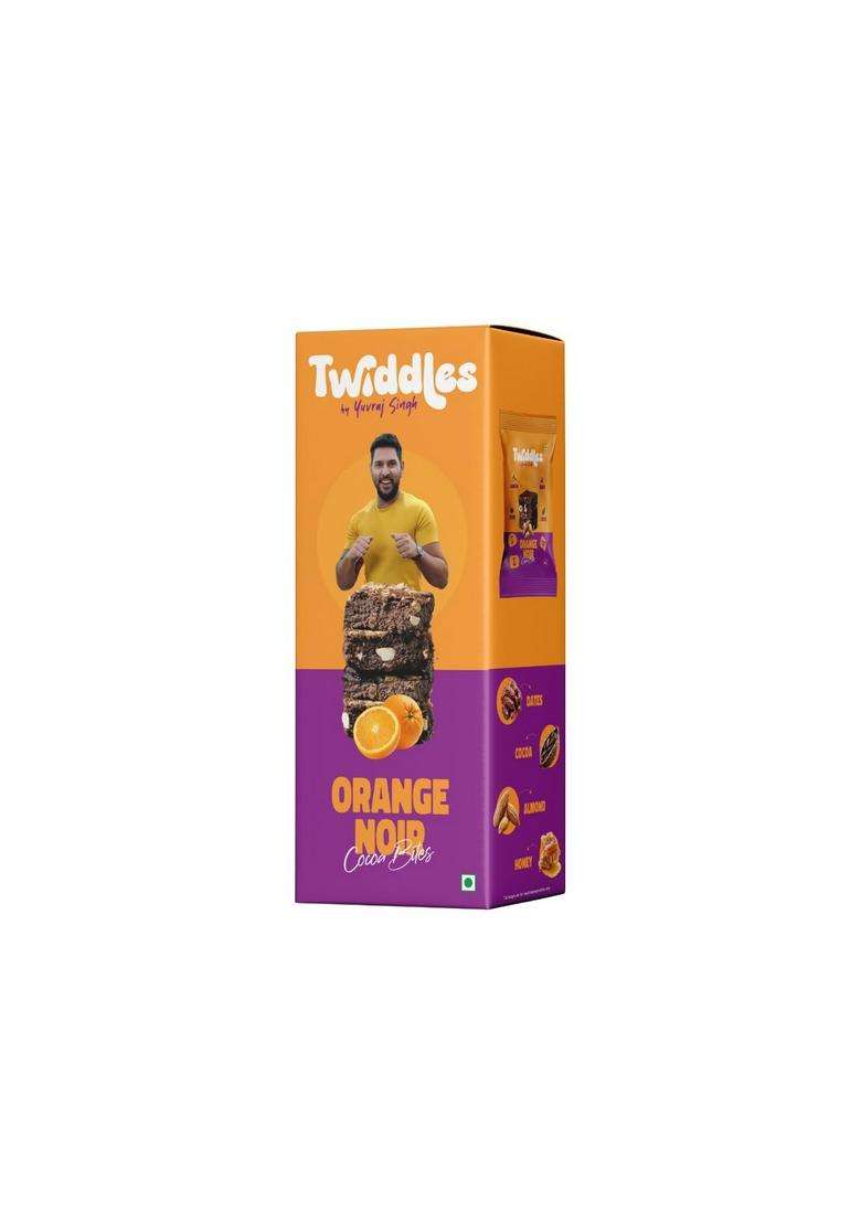 Twiddles By Yuvraj Singh Mini Snack Bar Chocolate Orange Belgian Bites , Pack Of 6 | Energy Vegan Gluten-Free Millets Cashew Natural Superfood Healthy 80 Calories Dates Burfi Made With Dry Fruits & - Indya