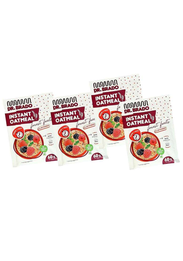 Frubert High Fibre Instant Oatmeal- Forest Fruits- 240Gm- Pack Of 4 - Indya