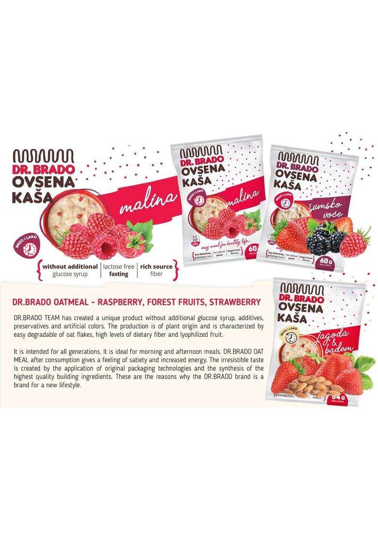 Frubert High Fibre Instant Oatmeal- Forest Fruits- 240Gm- Pack Of 4 - Indya