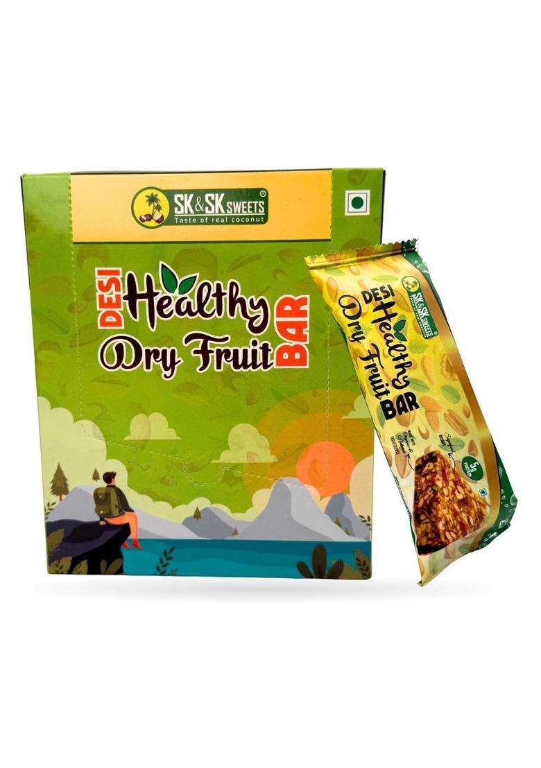 Sk & Sweets - Desi Healthy Dry Fruit Bar | Snacks For Adults Kids Energy Natural Protein Snack With Almonds Cashews Pistachios Indian Organic Pack Of 10 - Indya