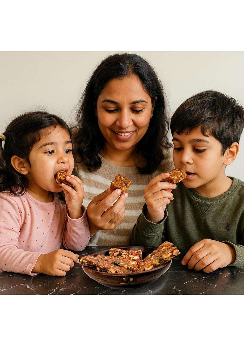 Sk & Sweets - Desi Healthy Dry Fruit Bar | Snacks For Adults Kids Energy Natural Protein Snack With Almonds Cashews Pistachios Indian Organic Pack Of 10 - Indya