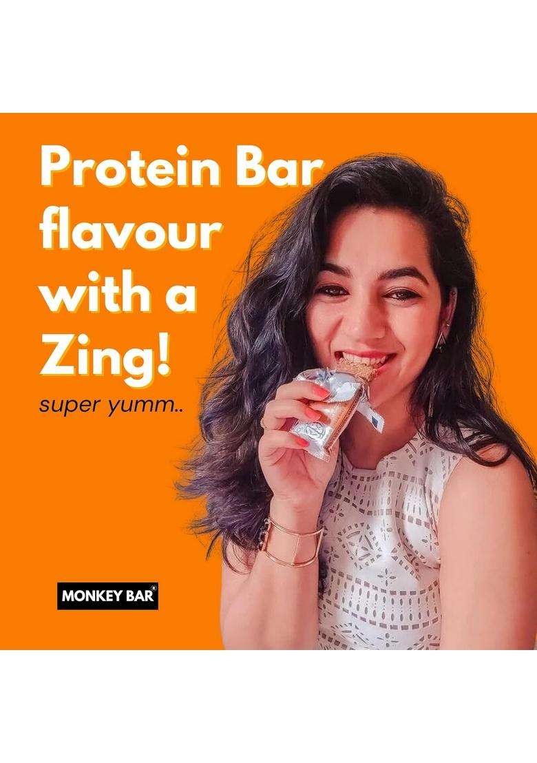 Monkey Bar - Walnut Cinnamon Protein 8 Bars, 50G Each, 10G Protein, High Snack For Healthy Snacking With No Added Sugar, Just 7 Natural Ingredients - Indya