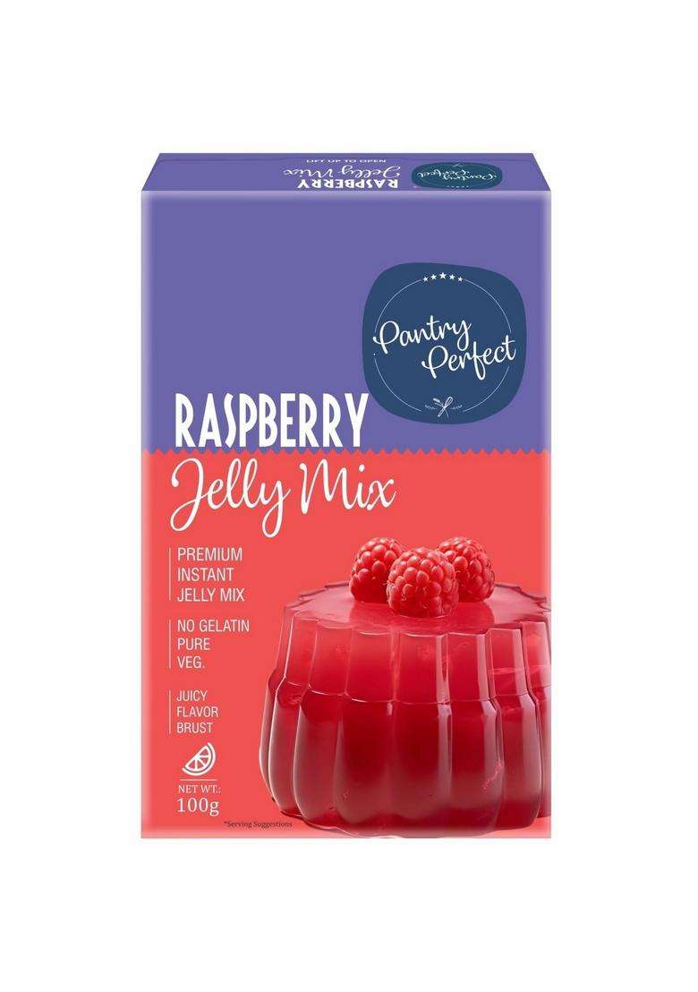 Pantry Perfect Raspberry Jelly Mix (100G) I Instant Crystal No Gelatin Easy To Prepare Used For Desserts, Beverages - Indya