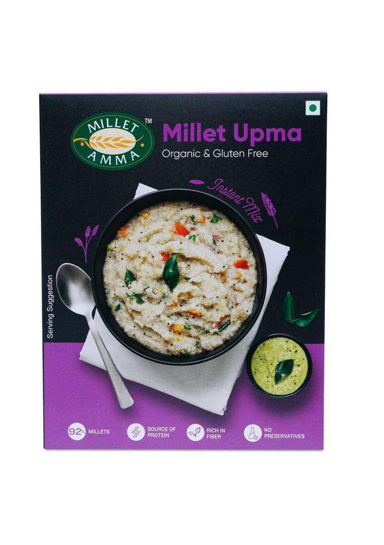 Millet Amma Certified Organic Breakfast Rava Upma - 250 Gm And Pongal Mix Gm, Combo Pack 500 Easy & Ready To Cook, Instant Mix, 100% Vegan - Indya