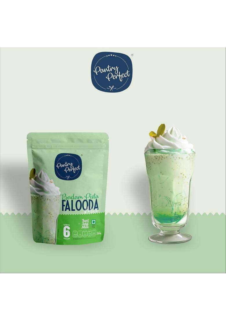 Pantry Perfect Badam Pista, Kesar Pista & Chocolate Falooda Mix - Pack Of 3 (Each 200G) I Premium Instant | Rich, Smooth Creamy Texture Delicious Refreshing Taste Ready To Eat - Indya