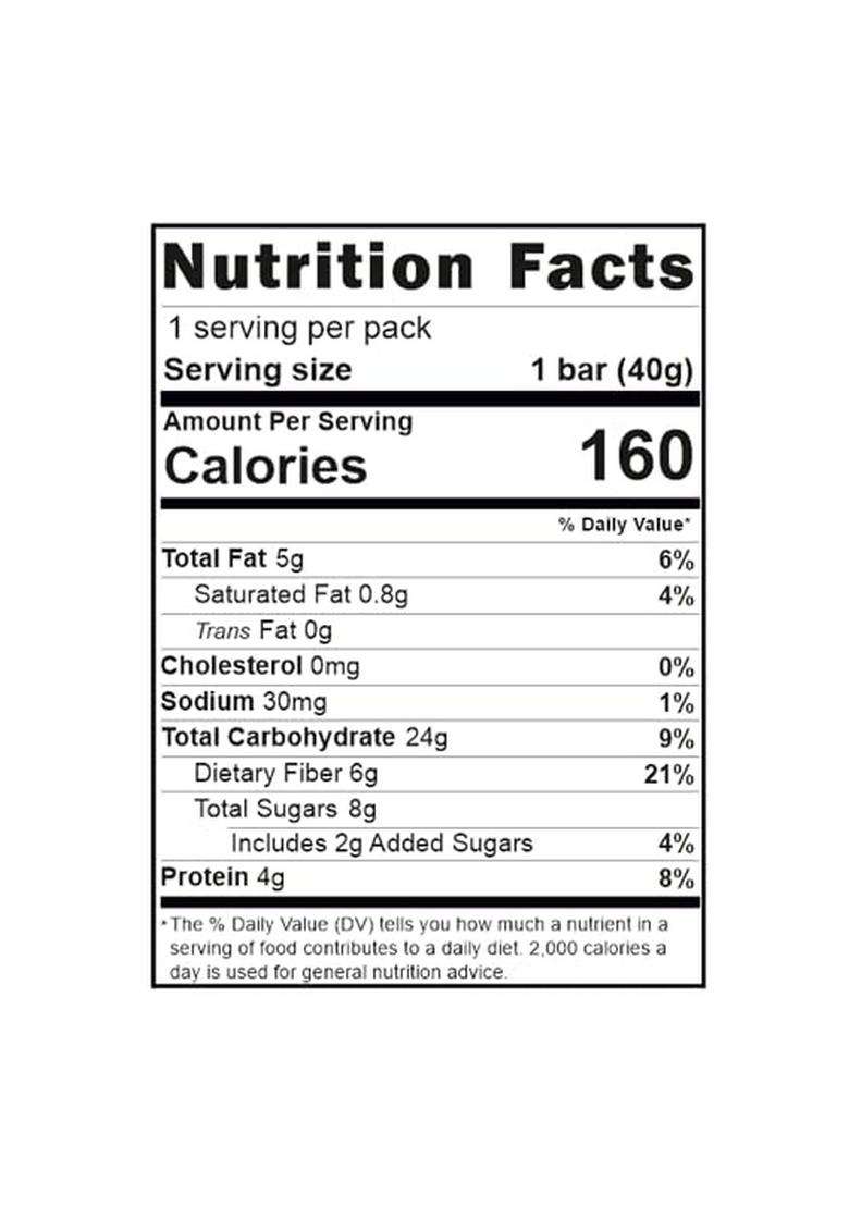 Thenibblebox Ginger Heil Fruit And Nut Breakfast Granola Bar, 40G [50% Dry Fruits, Gluten Free, Vegan Friendly, No Refined Sugar, Artificial Flavours] (Pack Of 8) - Indya