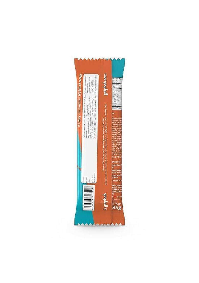 Phab Chocolate Almond 5G Protein Bar| Energy & Nutrition | High Fibre Gut-Friendly Sweetened With Honey,Trans Fat Free No Preservatives Loaded 21% Nuts Healthy Tasty(Pack Of 12 X 35G) - Indya