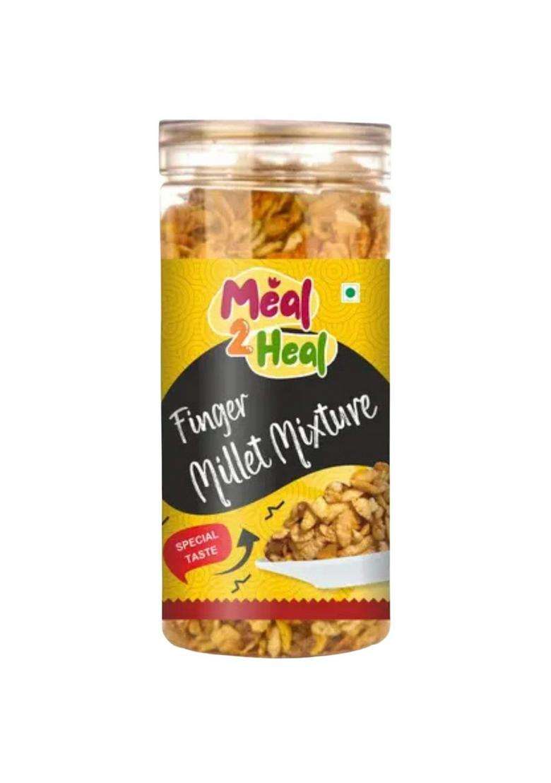 Meal2Heal Crunchy Nutritious Ragi Snack Healthy Finger Millet Mixture (180 G) - Indya