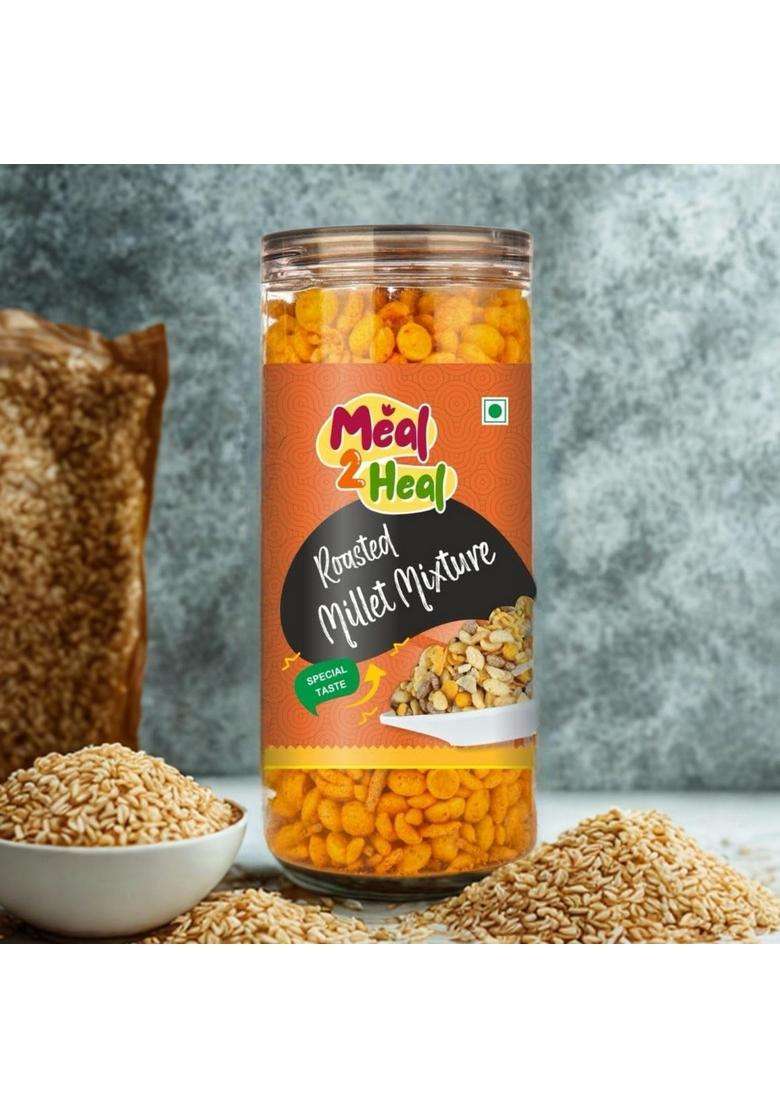 Meal2Heal Crunchy Nutritious Ragi Snack Healthy Finger Millet Mixture (180 G) - Indya