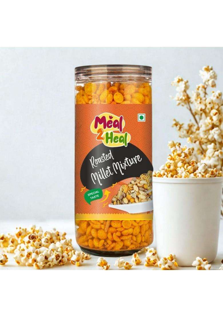 Meal2Heal Crunchy Nutritious Ragi Snack Healthy Finger Millet Mixture (180 G) - Indya