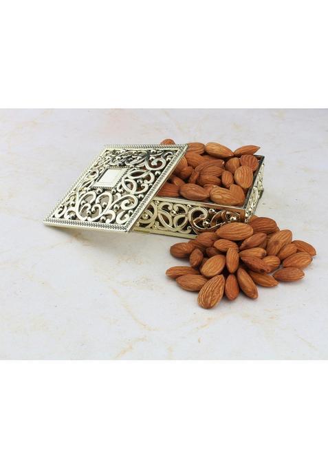 Sfu E Com Dry Fruit Gift Hamper With Golden Box Almond|Ideal For Rakhi, Diwali And Festive Gifting|Dry Corporate Gifts, Family, Friends, New Year|054, ?1 Count