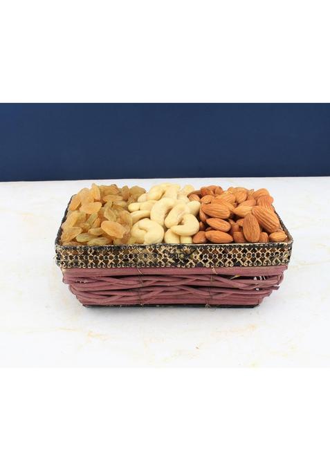 Sfu E Com Dry Fruit Gift Hamper With Fulfil Basket To Cashew, Almond And Raisin | Ideal For Rakhi, Diwali Festive Gifting Corporate Gifts, Family, Friends, New Year 027