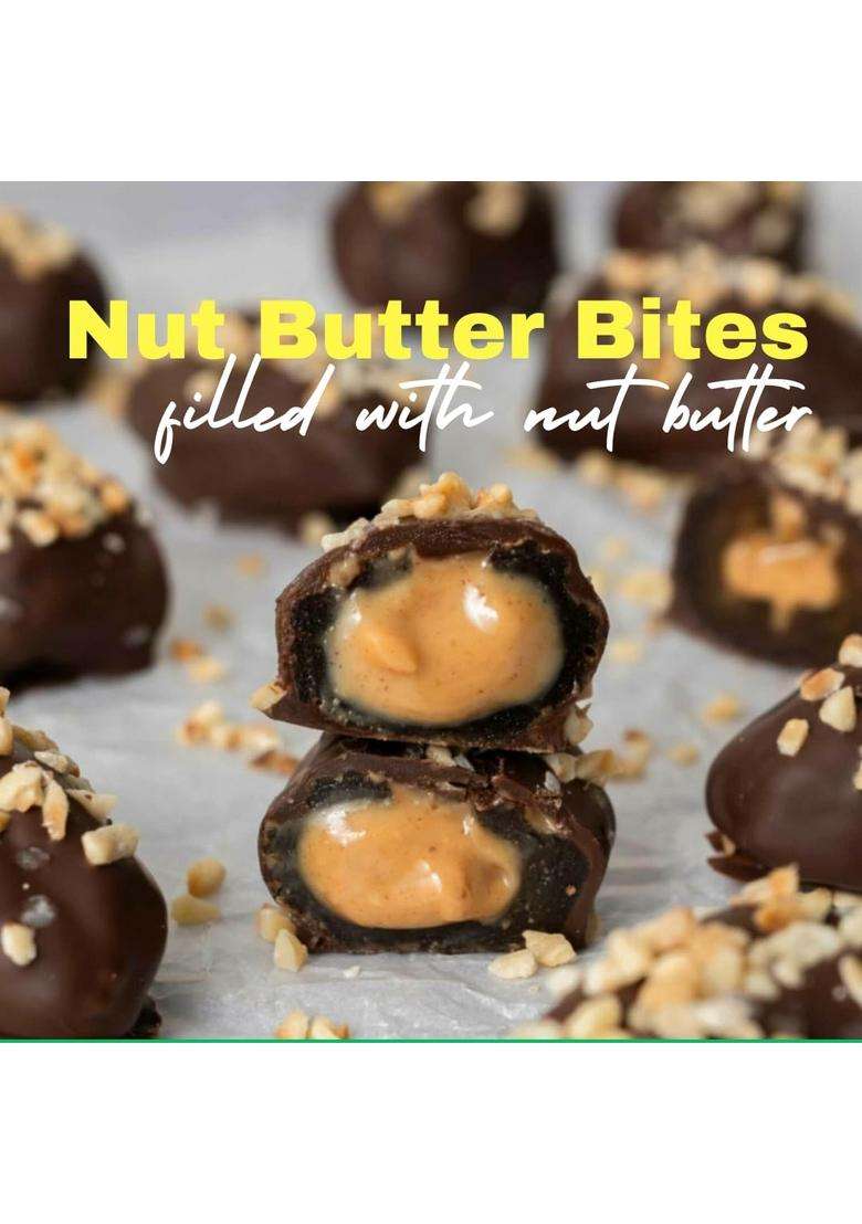 Monkey Bar - Vegan Snack Combo Energy Bars + Nut Butter Bites | 10 Bars, 12 Chocolate Truffle, 100% Plant Based, Healthy & Clean Protein Snack, Zero Added Sugar - Indya
