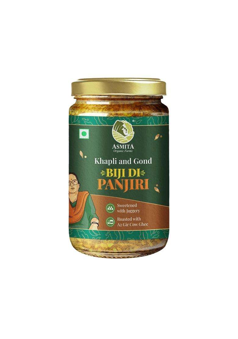 Asmita Organic Farms Biji Di Panjiri 550G | Energy & Immunity Ayurvedic Superfood For New Moms, Growing Kids Adults Made With Desi Ghee, Gond Dry Fruits Supports Strength Recovery - Indya