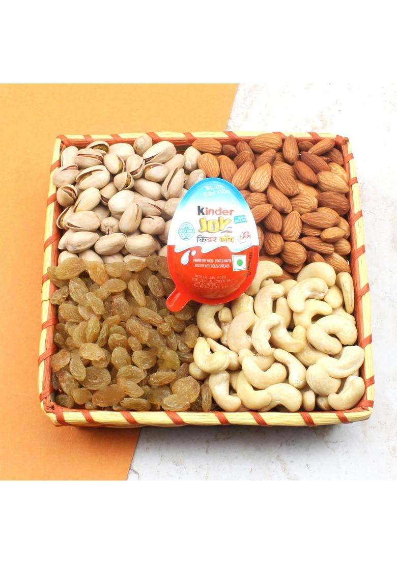 Sfu E Com Dry Fruit Hamper Pack With Healthy Cashew, Almond, Pistachios & Raisin And Surprising Toy For Kids Yummy Chocolates | 220 - Indya