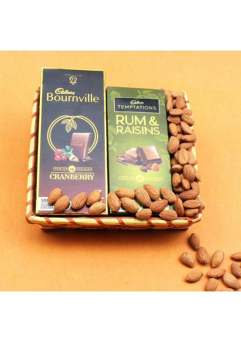 Sfu E Com Dry Fruit Hamper Pack With Temptation & Bournville Some Healthy Almond | Premium For Corporate Gifts, Family, Friends, New Year 253 - Indya