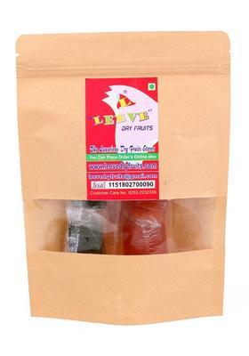 Leeve Dry Fruits Meetha Mango Bar Papad & Kaccha Aam Cubes Real Dried Combo Pack Slice 400Gm