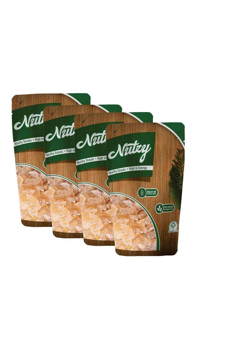 Nutzy Gond Katira 800 Grams ( 4 X 200 Grams) | Tragacanth Gum Crystals Kathila High Cooling Properties 100% Natural Badam For Smoothies & Falooda Summer Drinks - Indya
