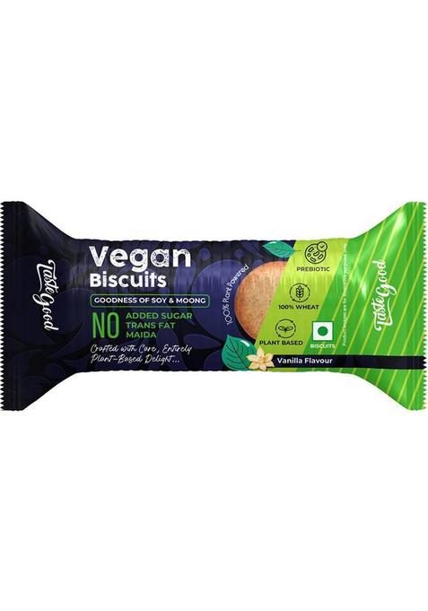 Taste Good Vegan Biscuits | Plant-Based Moong & Soy Protein Whole Wheat (10 X 75 G) Multi Grain Biscuit 7.5