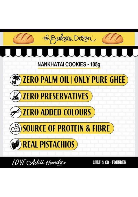 The Baker'S Dozen Nankhatai Cookies | 24% Pure Ghee Biscuit (105 G)