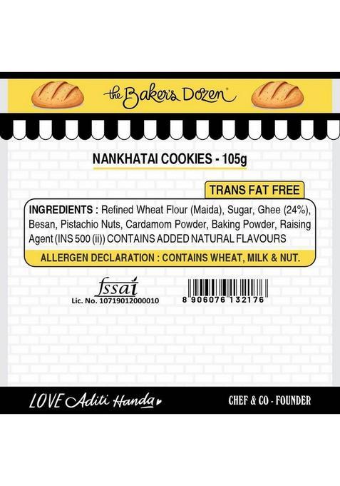 The Baker'S Dozen Nankhatai Cookies | 24% Pure Ghee Biscuit (105 G)